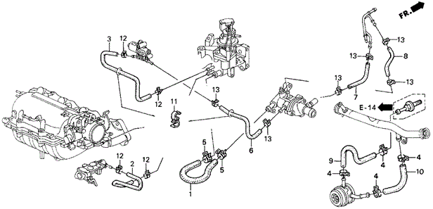 Water Hose (2) for 1993 Honda Prelude #0