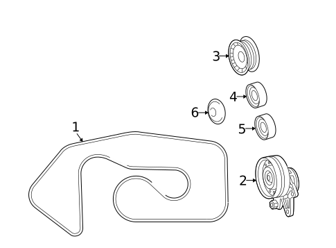 Belts & Pulleys for 2009 Mercedes-Benz SL63 AMG #0