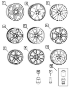 6KM81MALAA - Wheels: Aluminum Wheel, Front Or Rear for Jeep: Wrangler, Wrangler JK Image