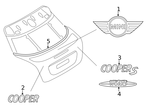 Exterior Trim - Lift Gate for 2013 Mini Cooper #0