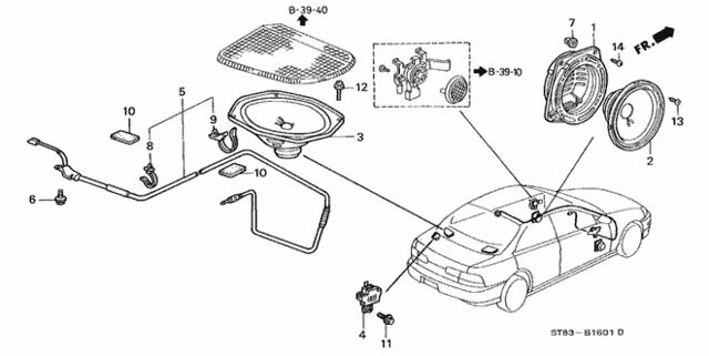 Radio Antenna - Speaker (2) for 1999 Acura Integra #0