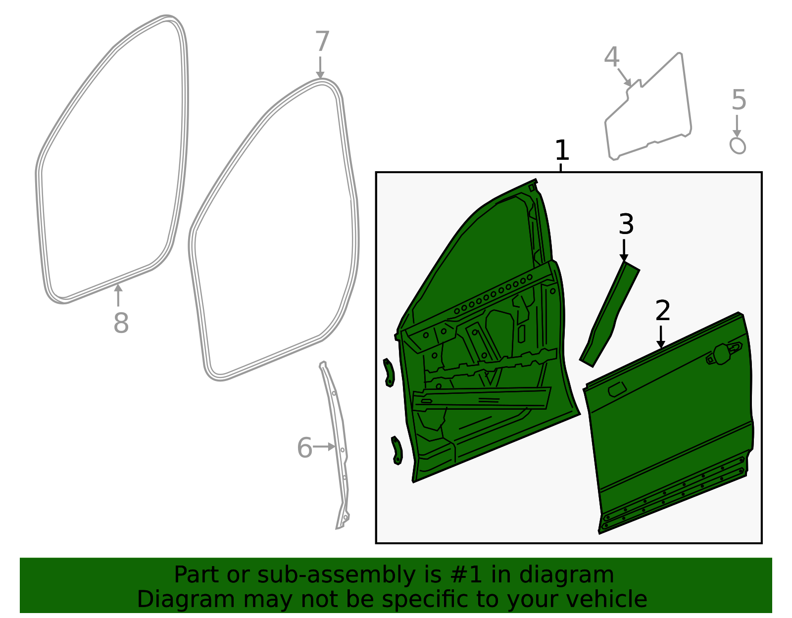 84551803 - Front Driver Side Door - 2019-2025 Cadillac XT4 | World