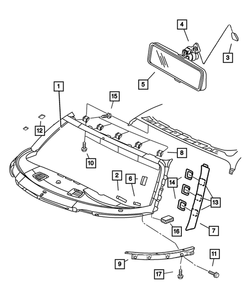 Glass, Windshield, Backlite, Mirror for 2001 Dodge Viper #1