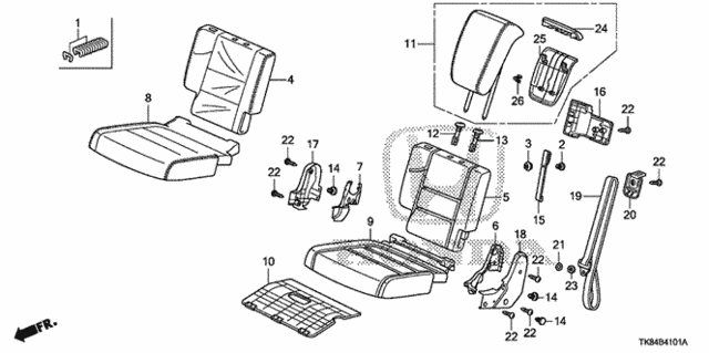 Rear Seat (R.) for 2015 Honda Odyssey #0