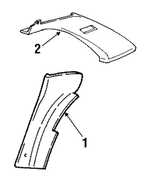 Interior Trim - Quarter Panels for 1991 Buick Regal #1