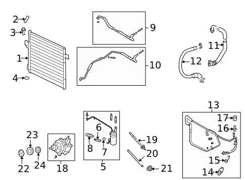 Condenser, Compressor & Lines for 2008 Ford Explorer #0