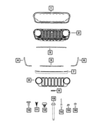 7HR05RXFAA - Exterior Ornamentation: Texture Grille for Mopar Image