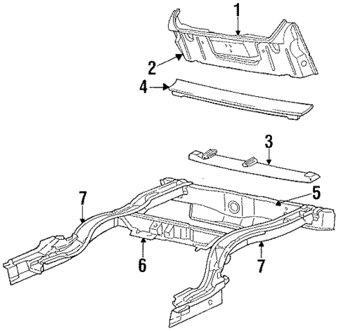 Rear Upper Body for 1992 Chrysler New Yorker #0