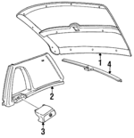 E9JY7651916AEP - Body: Headliner for Ford Image