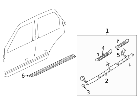 Exterior Trim - Pillars for 2002 Nissan Pathfinder #0