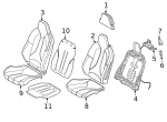 52108054046 - : Seat Back Frame for BMW Image