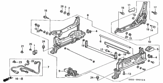 Left Front Seat Components (Power Height) for 1998 Honda Odyssey #0