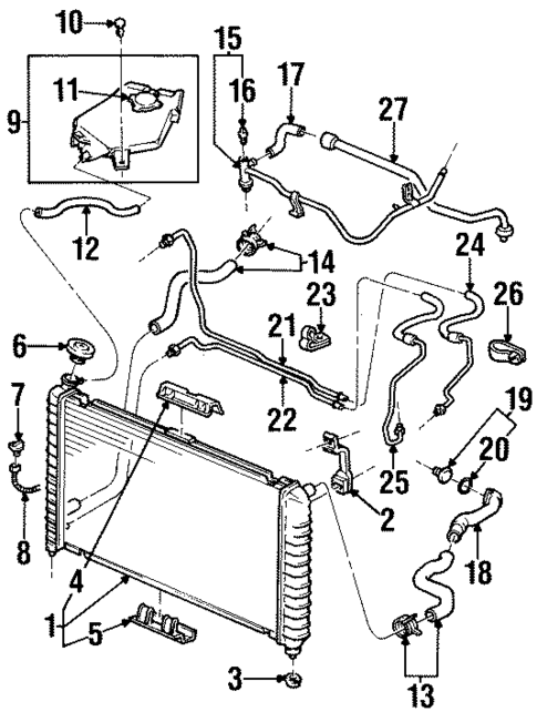 Radiator & Components for 2000 Oldsmobile Silhouette #0