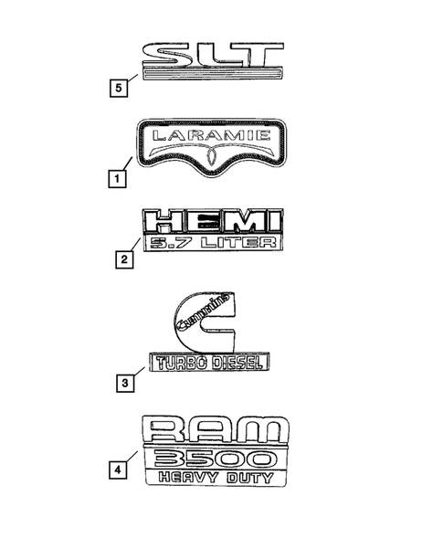 Nameplates for 2009 Dodge Ram 3500 #1