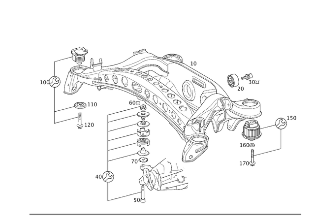 912010229 - Rear Axle: Cap Screw for Mercedes-Benz Image image