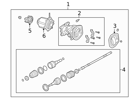 Axle & Differential for 2006 Mercury Mariner #1