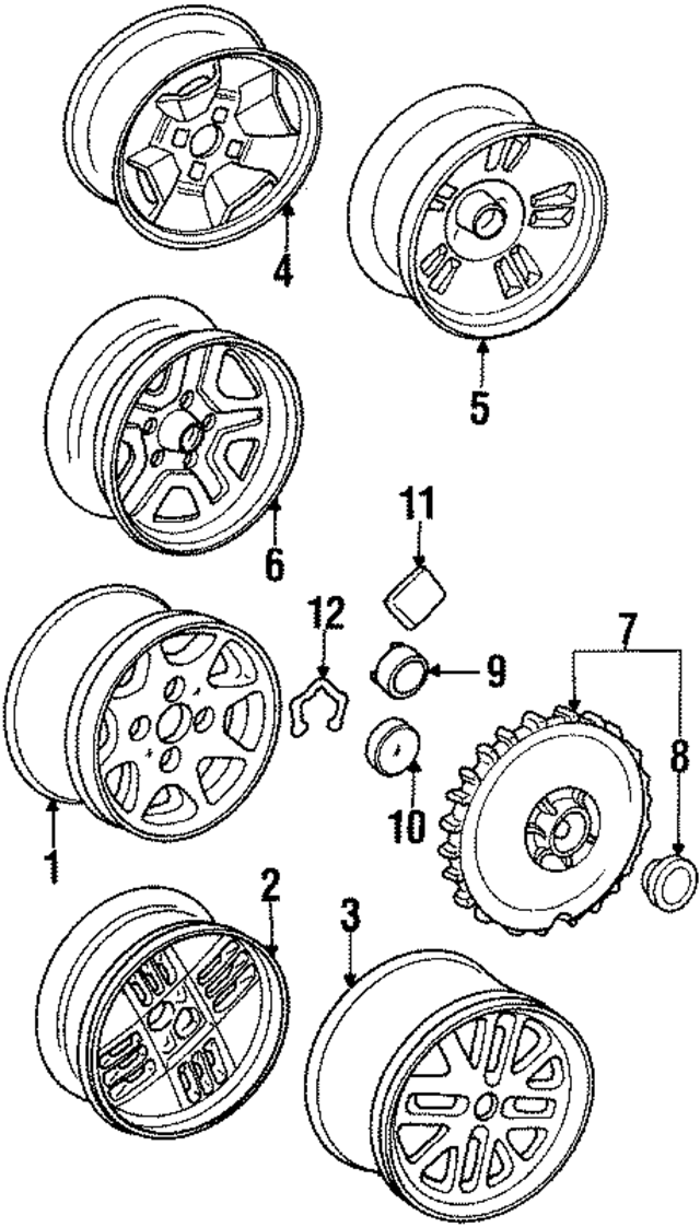 MB057268 - : Center Cap Clip for Mitsubishi Image