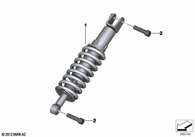 7119908457 - Rear Axle, Rear-Wheel Drive, Suspension: Fillister-Head Screw - M12X45-8.8 for BMW-Motorrad Image image