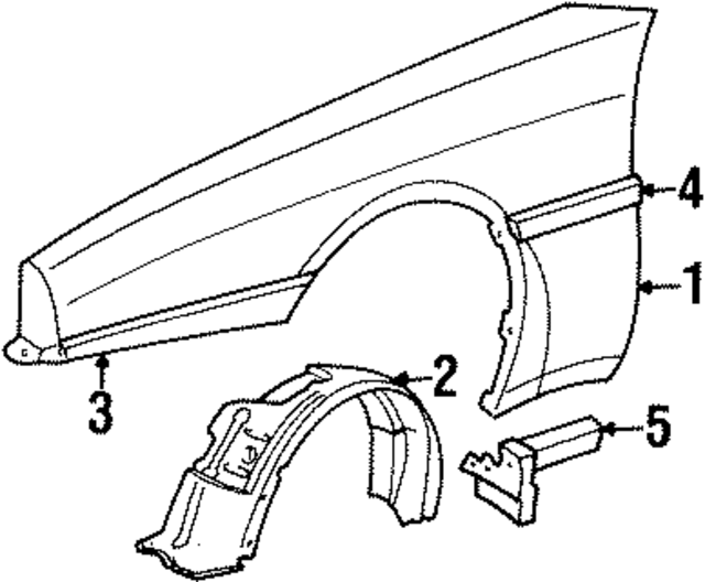 5380114840 - Body: Fender for Toyota Image