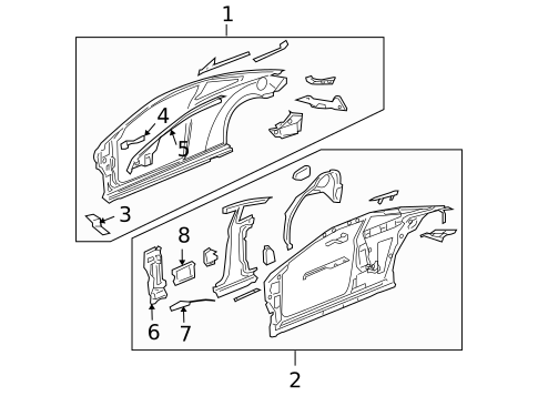 Inner Structure for 2009 Pontiac G6 #6