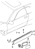 91057PA070 - Body: Lower Cladding for Subaru: SVX Image