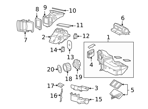 Blower Motor & Fan for 2005 Mercury Monterey #0