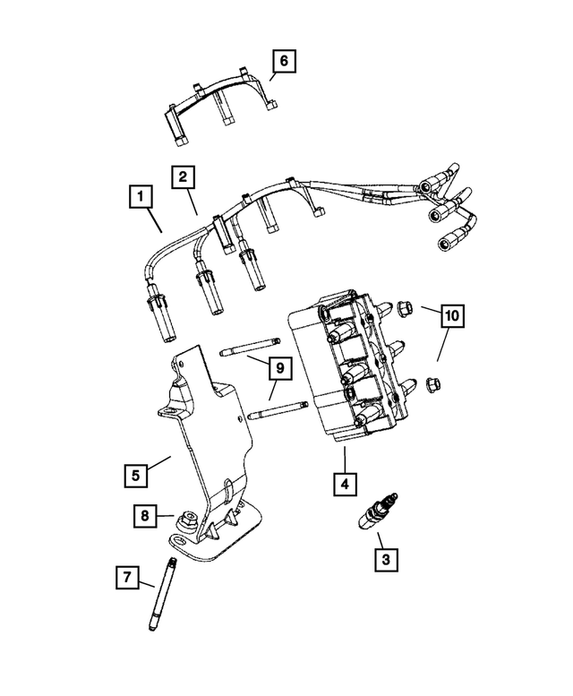 5149031AC - Electrical: Ignition Cable for Mopar Image
