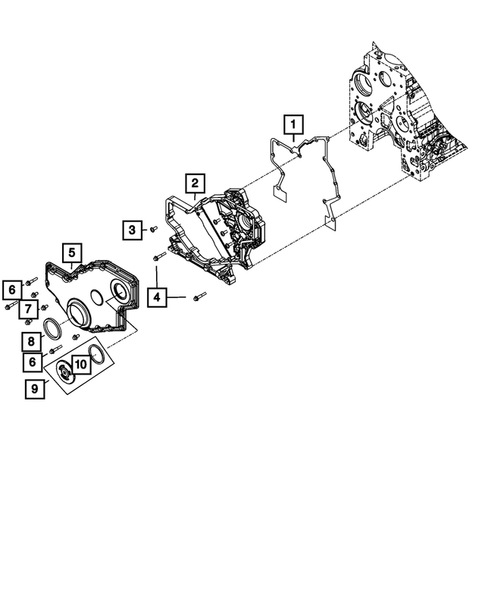 Timing Belt/Chain and Cover and Balance Shaft for 2022 Ram 3500 #1