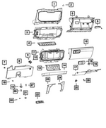 6NP77RN8AD - : Instrument Panel Knee Blocker for Mopar Image