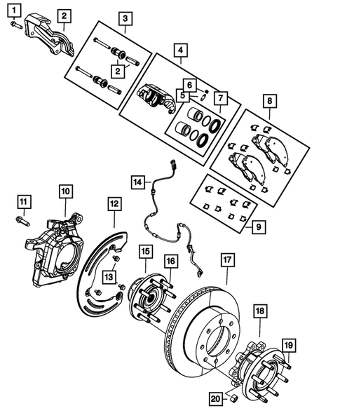 Front Brakes for 2018 Ram 3500 #1