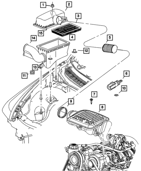 Air Cleaner for 2009 Dodge Dakota #0
