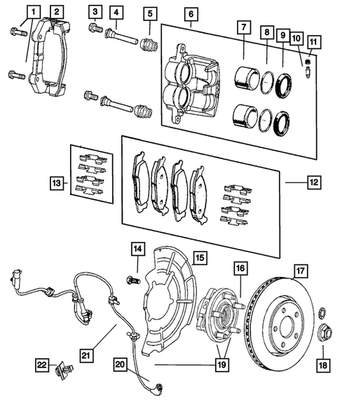 Front Brakes for 2010 Jeep Commander #0