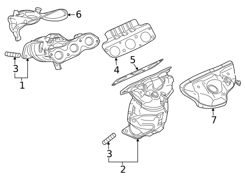 Exhaust Manifold for 2015 Mitsubishi Outlander #0