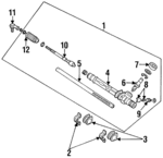 F4BZ3504A - Steering: Gear Assembly for Ford: Aspire Image