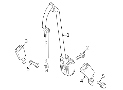 Second Row Seat Belts for 2022 Mercedes-Benz Metris #0