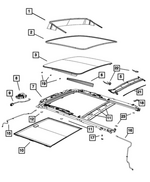 68729461AA - Body Sheet Metal Except Doors: Sunroof Glass for Mopar Image