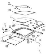 68729461AA - Body Sheet Metal Except Doors: Sunroof Glass for Mopar Image