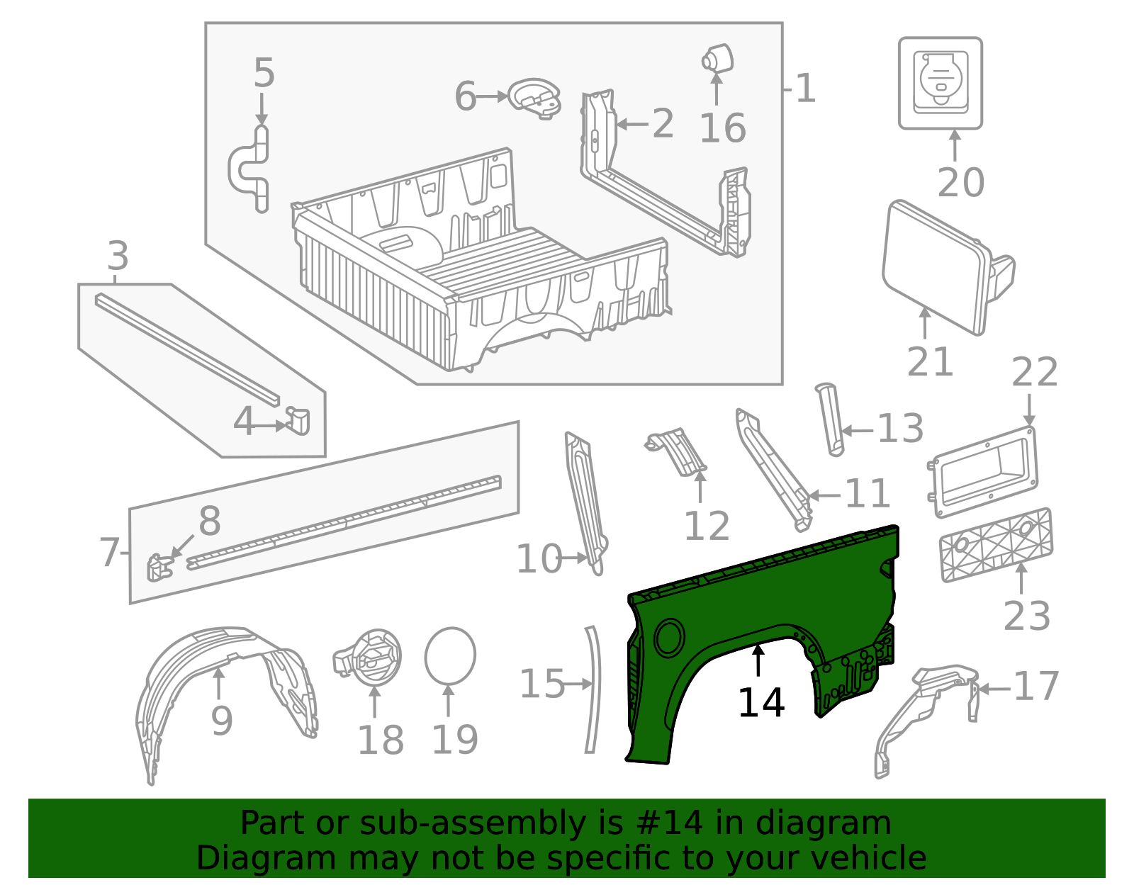 2024-2026 Toyota Tacoma Truck Bed Panel 65600-AK010 | OEM Parts Online