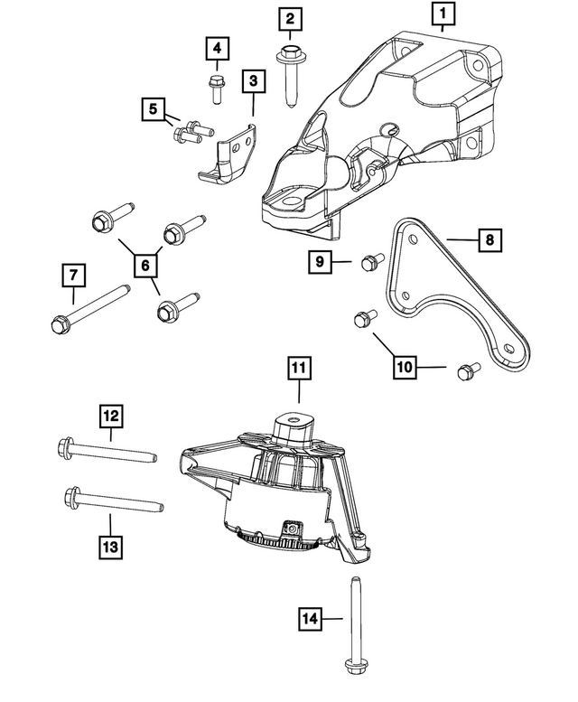 6514001AA - Engine: Hex Head Screw And Washer for Mopar Image