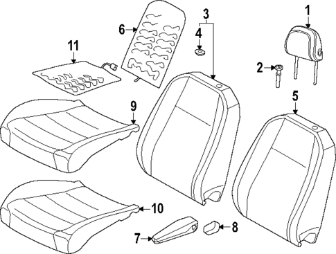 Driver Seat Components for 2025 Volkswagen ID. Buzz #0