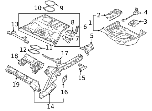 Rear Floor & Rails for 2009 Audi A6 Quattro #0