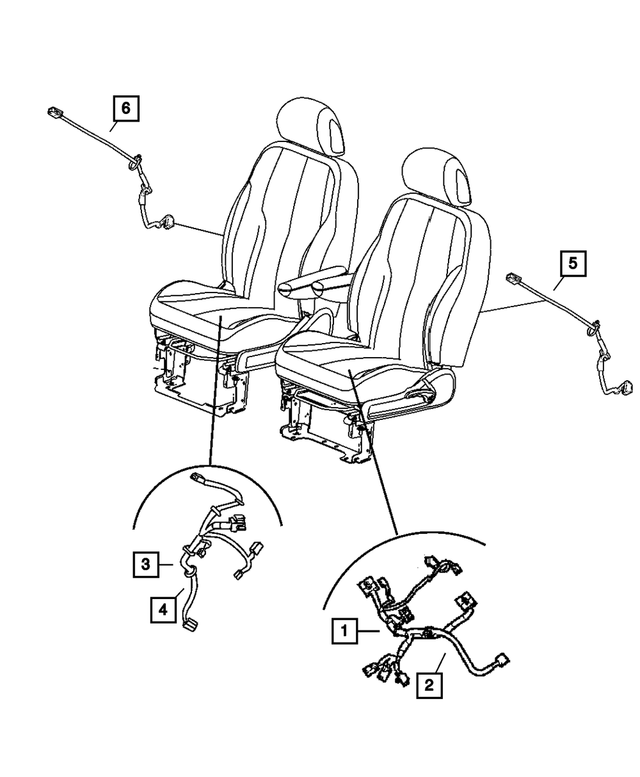 « 5175744AA – Electrical : Siège Motorisé Cablage, Côté Conducteur pour Mopar Image »