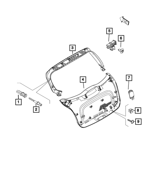 Lift Gate Panel and Scuff Plate for 2017 Fiat 500X #0
