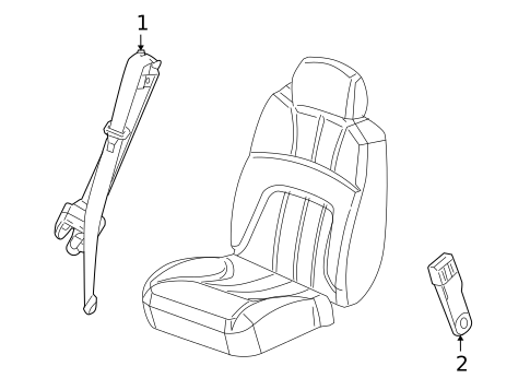 Front Seat Belts for 2009 Saab 9-7x #0