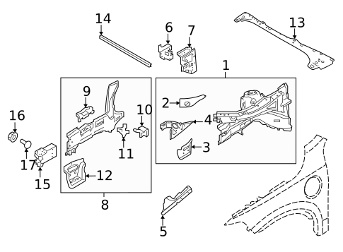 Structural Components & Rails for 2019 Volvo XC90 #7