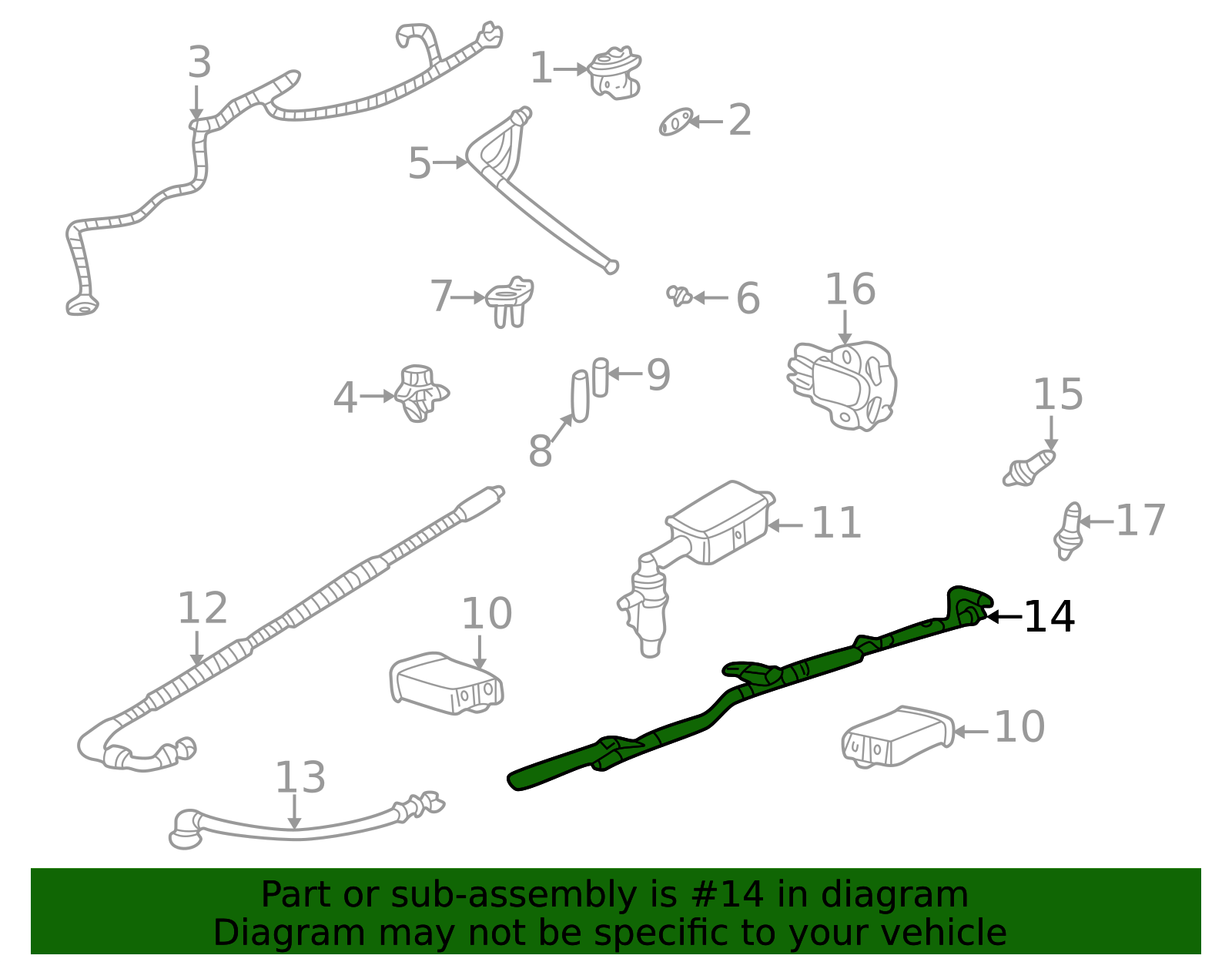 2002-2005 Ford Evaporative Emissions System Lines CL2Z-9C052-A ...