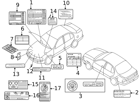 Labels for 2003 INFINITI I35 #0
