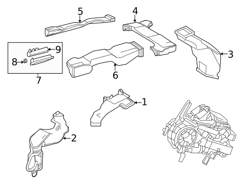 Ducts for 2020 Toyota Highlander #1