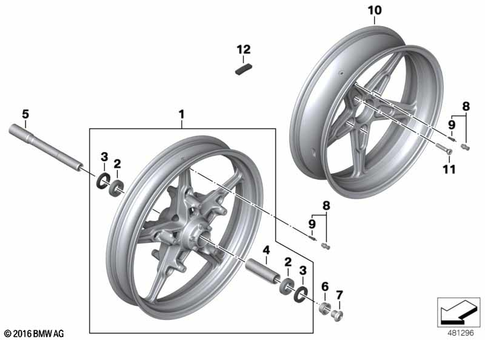 Cast Rim for 2016 BMW-Motorrad R nineT Racer #0