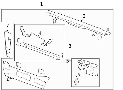 Radiator Support for 2003 Hummer H2 #0